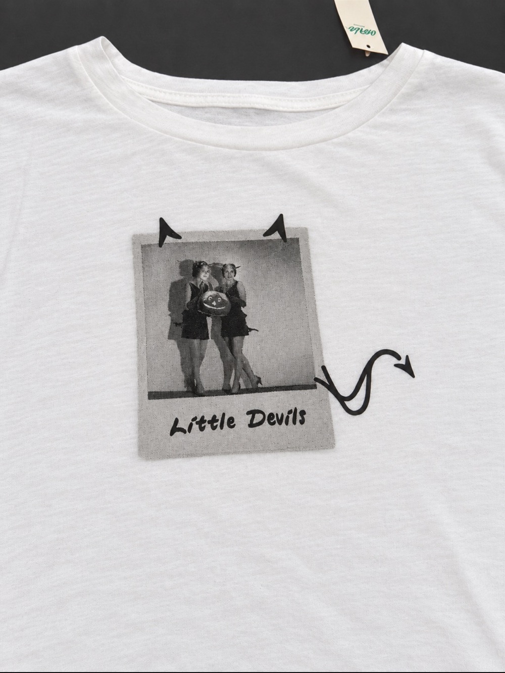 aerie White 'Little Devils' Graphic Cat Tee